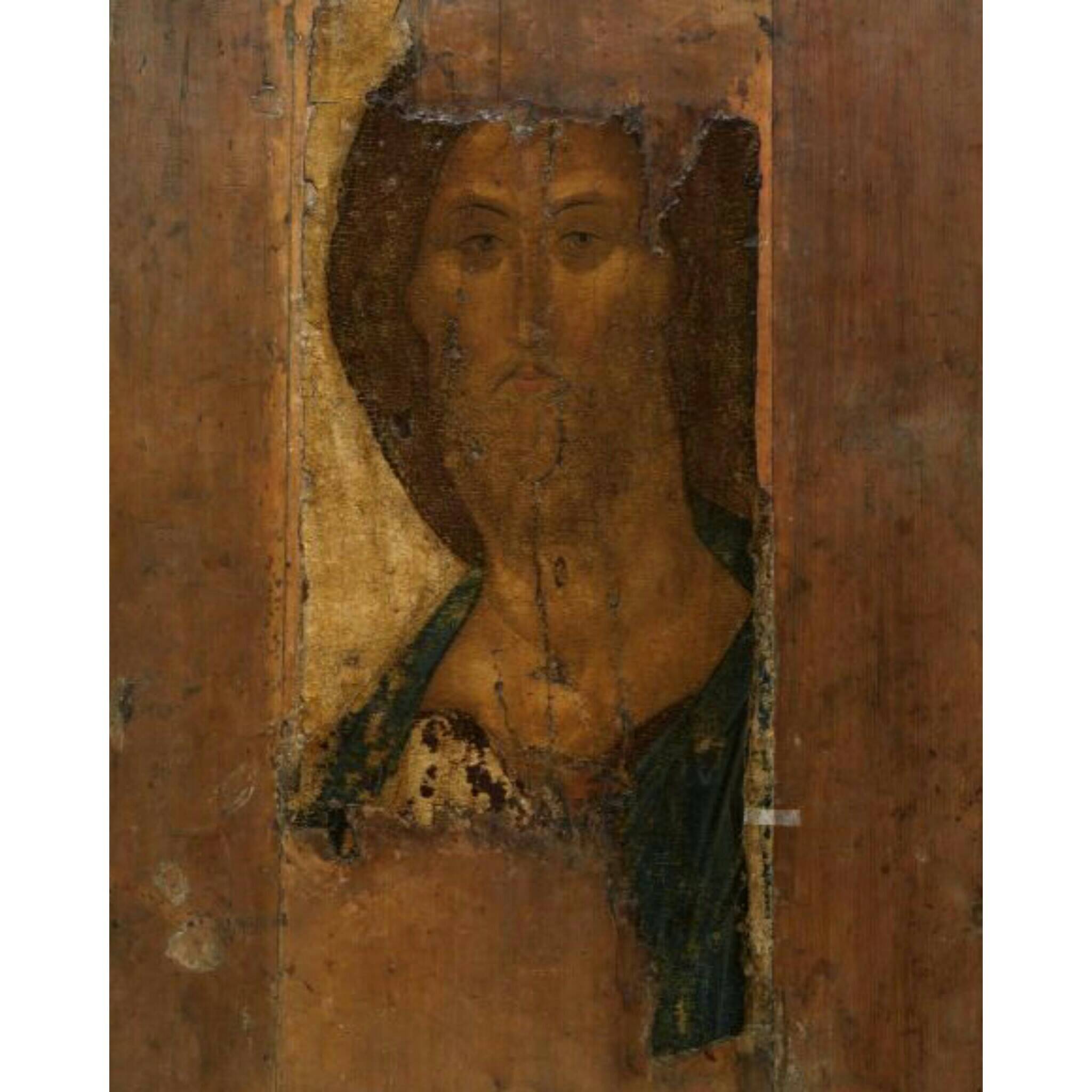 Спас, из Деисусного чина, начало XV века. Из собрания Третьяковской галереи