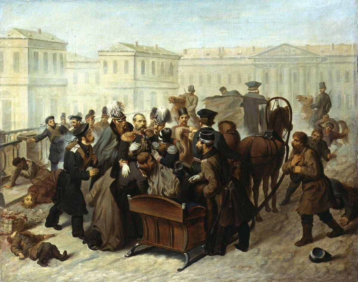 М.П. Силаев «Убийство Александра II 1 марта 1881 года», 1880-е годы. @ Государственный Русский музей