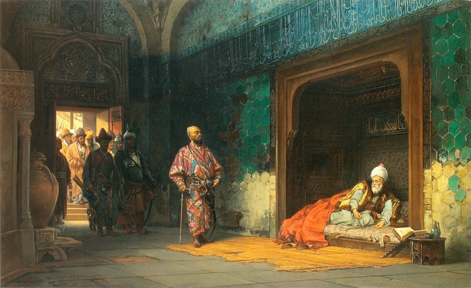 Станислав Хлебовский, «Пленение Баязида Тимуром», 1878 год.