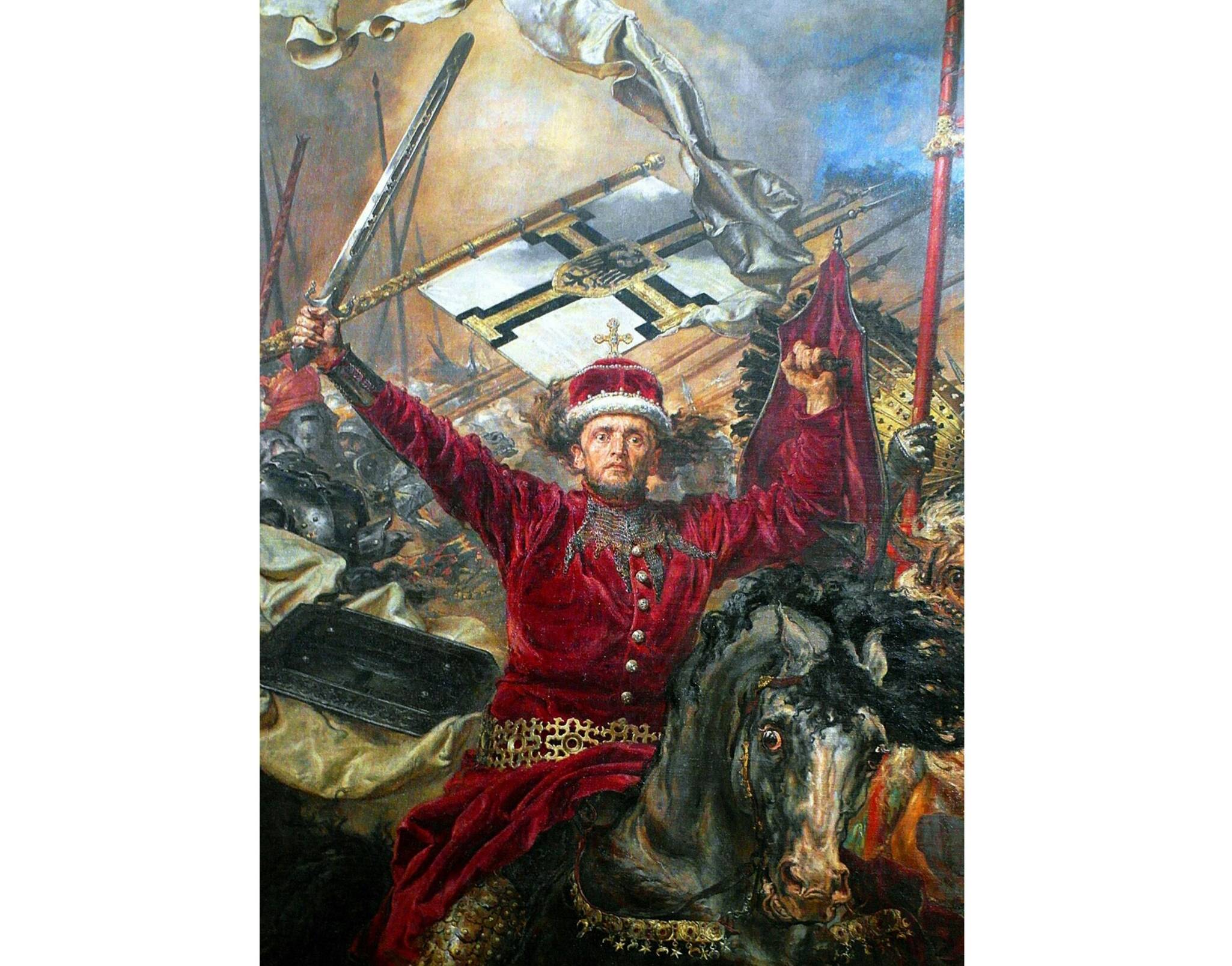 Ян Матейко. «Грюнвальдская битва», 1878. Фрагмент картины, изображающий Витовта.