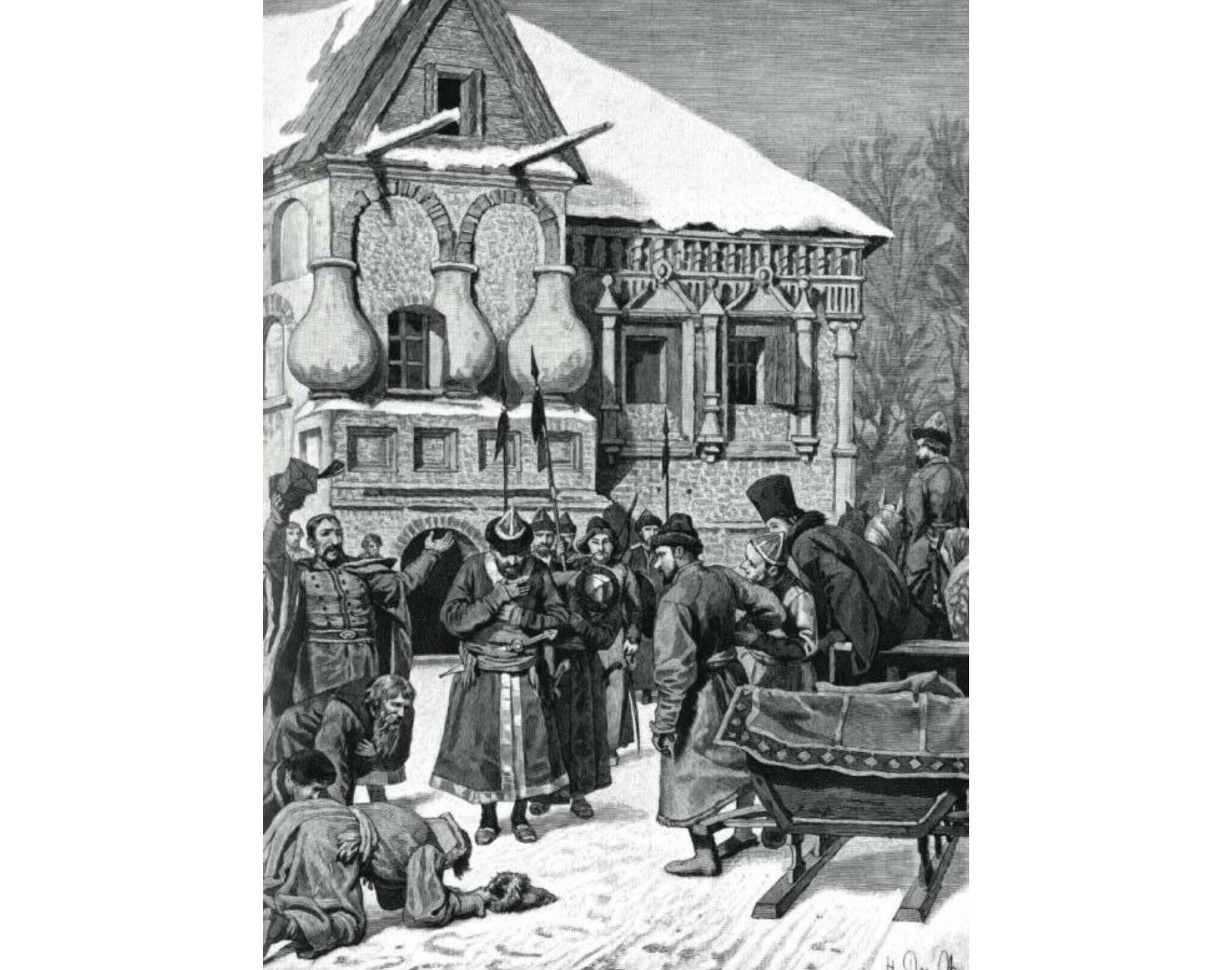Н.Д. Дмитриев «Прибытие Дмитрия Самозванца (Тушинского вора) после бегства из Тушина», 1888 год.