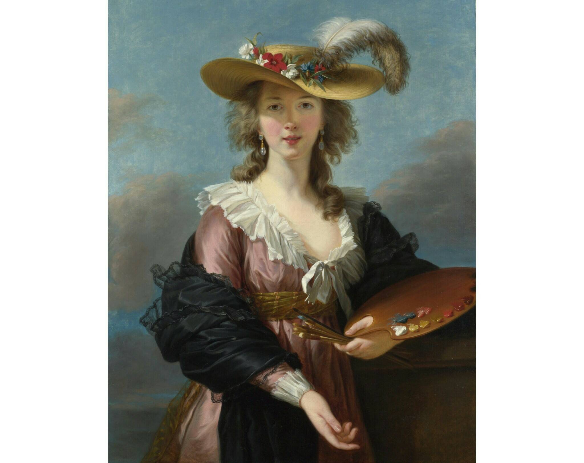 Элизабет Виже-Лебрён. Автопортрет в соломенной шляпке, 1782 год. Национальная галерея, Лондон.