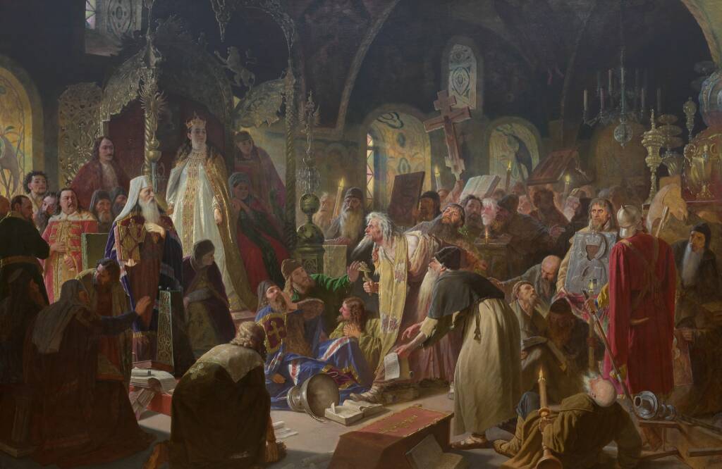 В.Г. Перов «Никита Пустосвят. Спор о вере», 1880-1881 года. Из собрания Третьяковской галереи