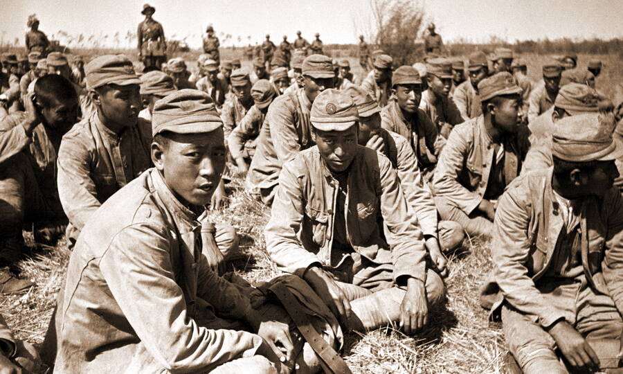 Японские солдаты, попавшие в советский плен в ходе боев на реке Халхин-Гол летом 1939 года