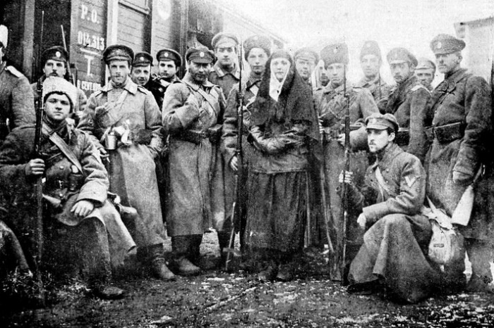 Пехотная рота Добровольческой армии, укомплектованная гвардейскими офицерами, январь 1918 года