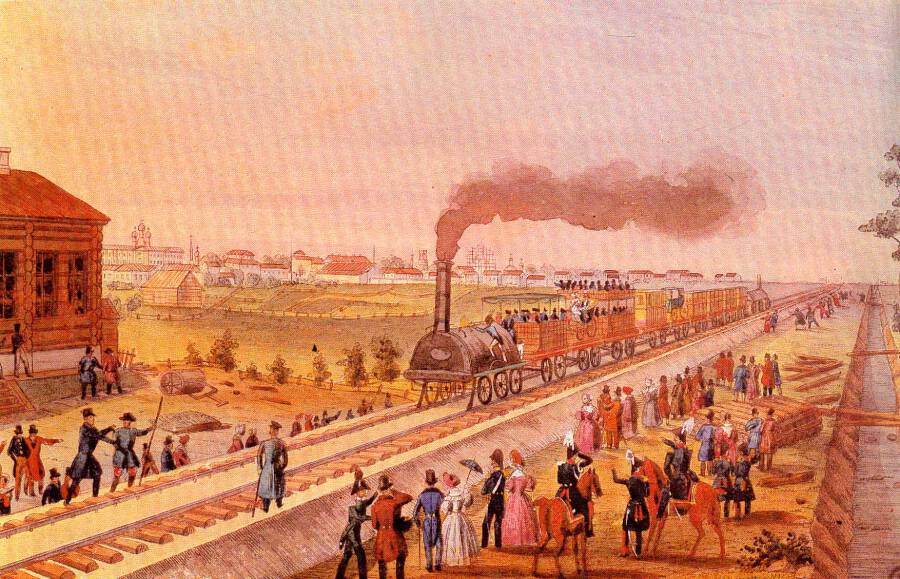 Открытие железной дороги между Петербургом и Царским Селом