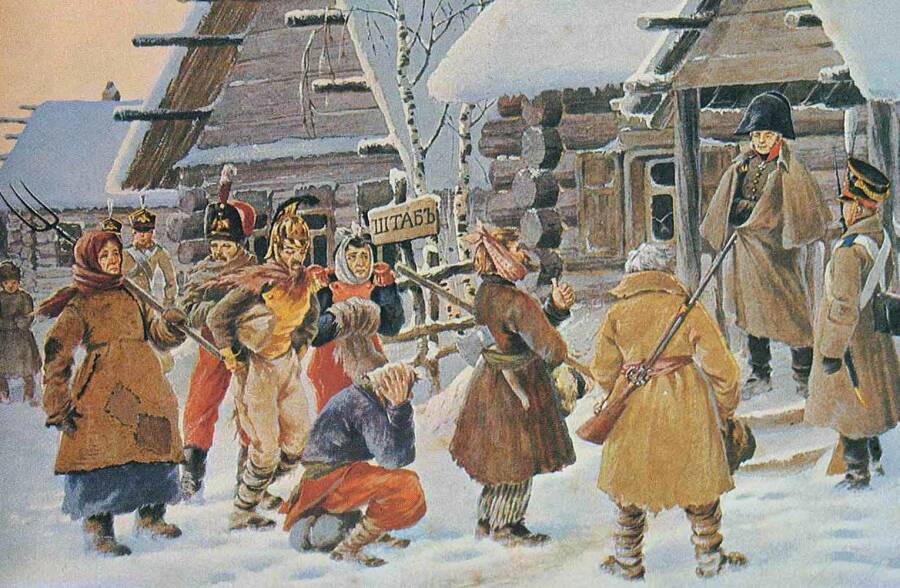 Русские партизаны 1812. Партизаны с погонами на плечах