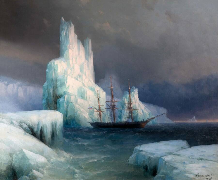Ледяные горы. Художник И.К. Айвазовский