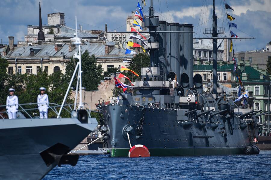 Крейсер «Аврора» во Главного военно-морского парада в Санкт-Петербурге, 2018 год