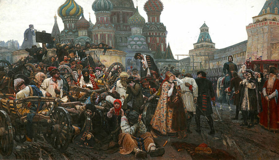 Картина художника Василия Сурикова «Утро стрелецкой казни»