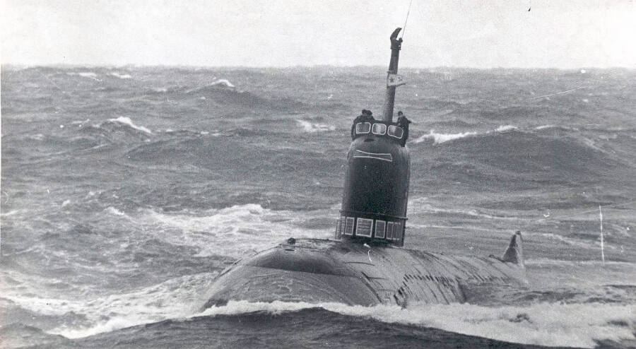 Подводная лодка К-3 в море