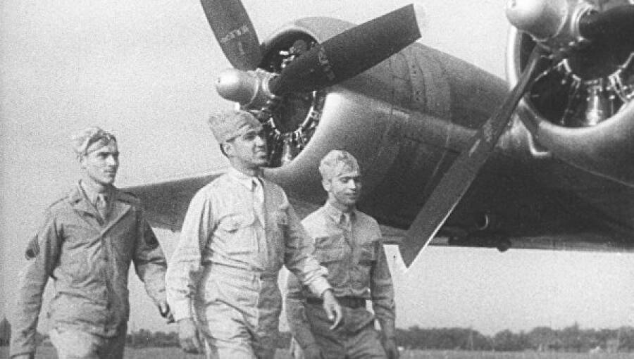 Американские летчики на аэродроме под Полтавой 1944
