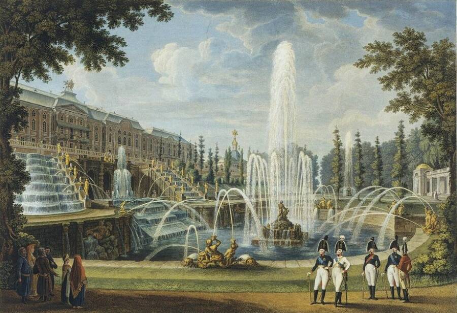 Петергофский дворец в XVIII веке