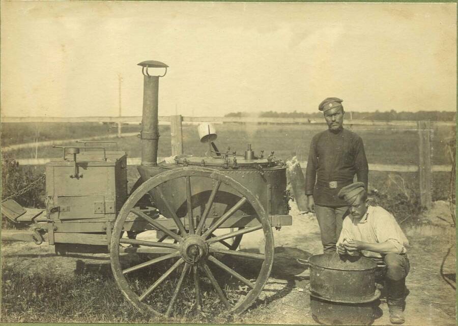 Двухколесная кавалерийская военно-походная кухня системы Бруна (Криштофа), Первая Мировая война