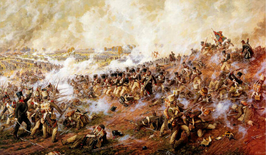 «Бой за Шевардинский редут 5 сентября 1812 года». Картина художника Александра Аверьянова, 2003 год