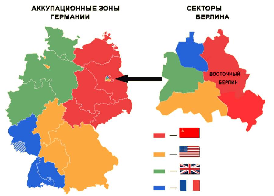 Зоны оккупации Германии и Берлина