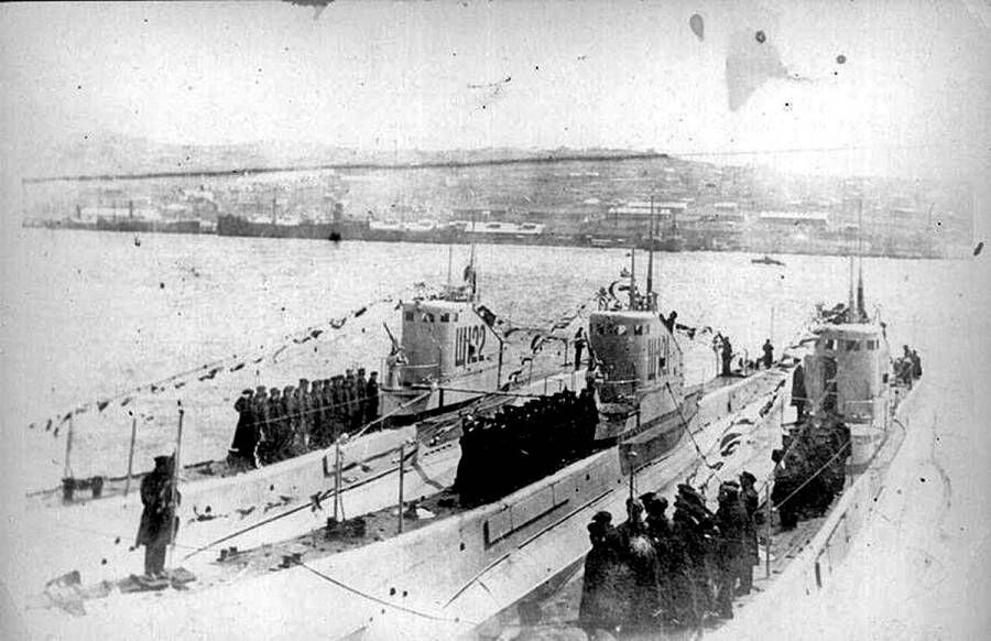 Подводные лодки Щ-122, Щ-121 и Щ-123, Владивосток, весна 1935 года