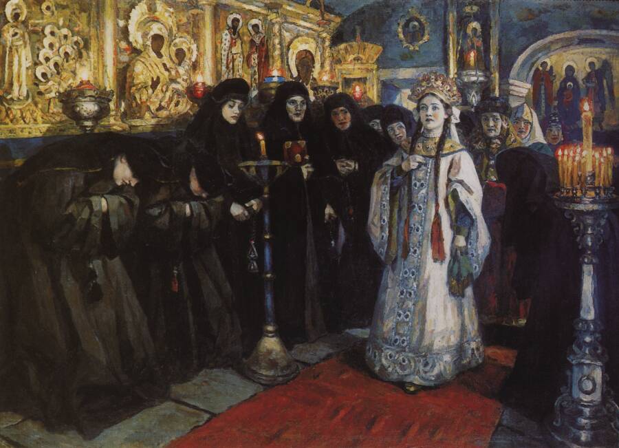 «Посещение царевной женского монастыря». Василий Суриков, 1912