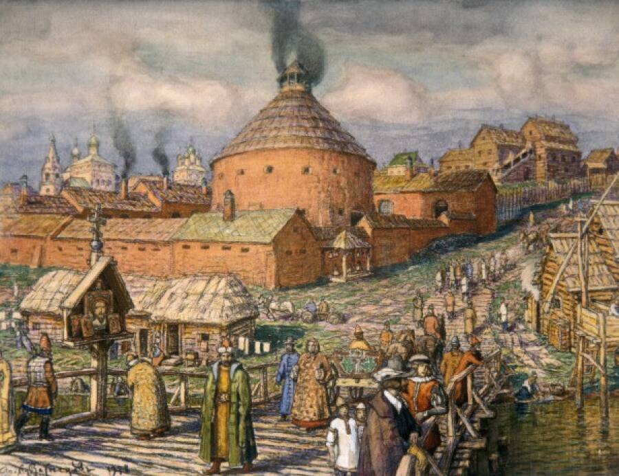 А. М. Васнецов, Пушечный двор в XVI веке