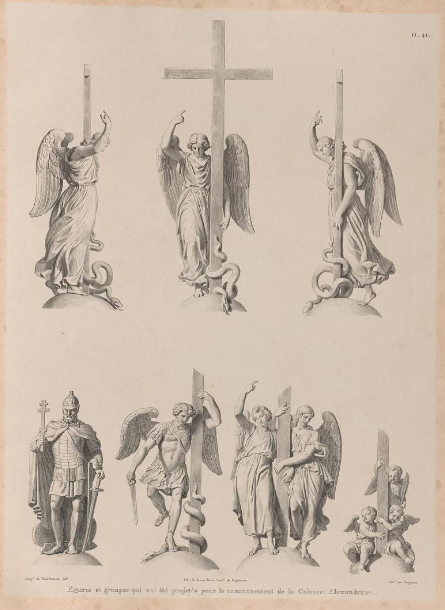 Эскизы скульптур для колонны
