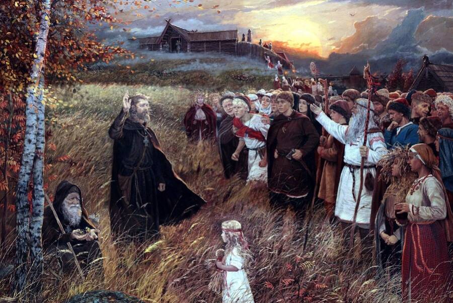Христианские священники проповедуют в Восточной Европе