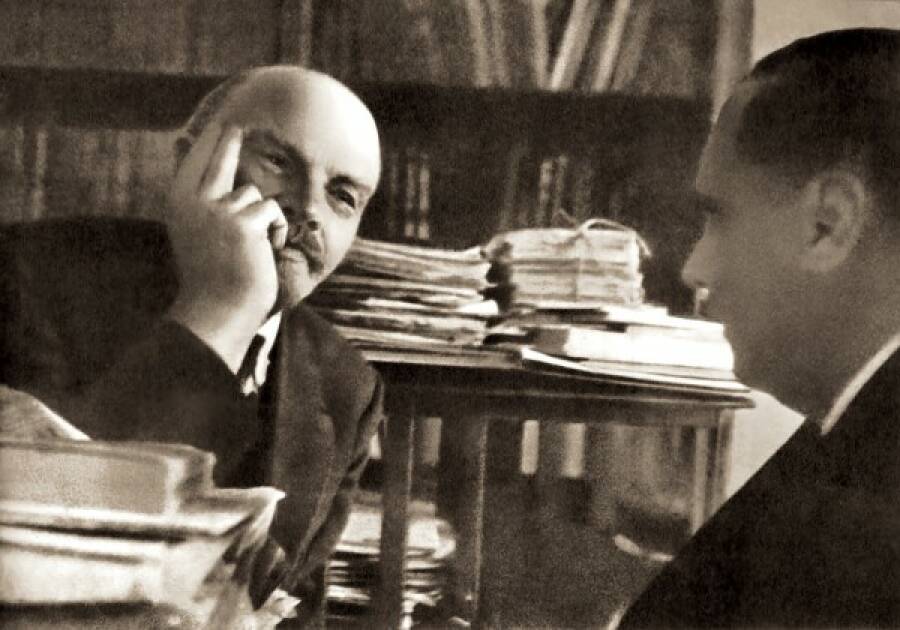 Во время встречи Ленина и Уэллса