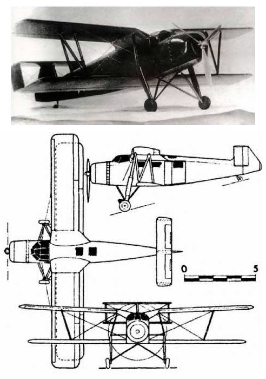 Проект «самолета №4» конструкции Олега Антонова, разработанного в 1940-41 годах