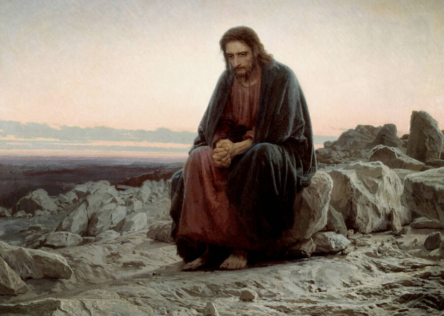 Христос в пустыне. Художник Иван Крамской