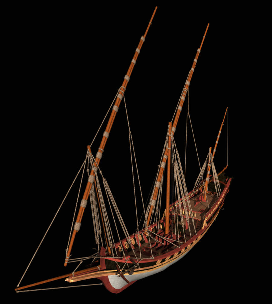 Модель классической средиземноморской шебеки XVII-XVIII веков