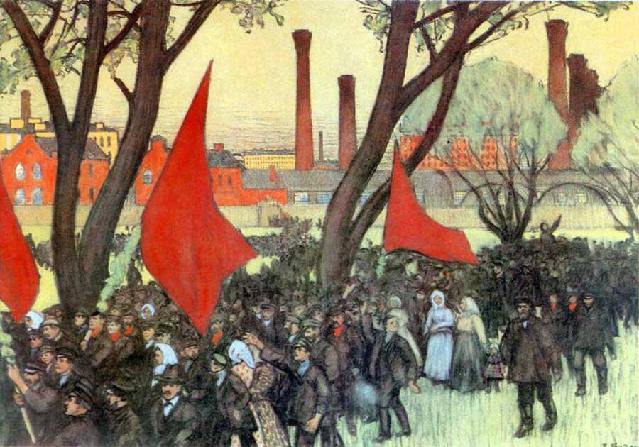 20 октября 1905 года началась Октябрьская всероссийская политическая стачка - первая всеобщая стачка в России
