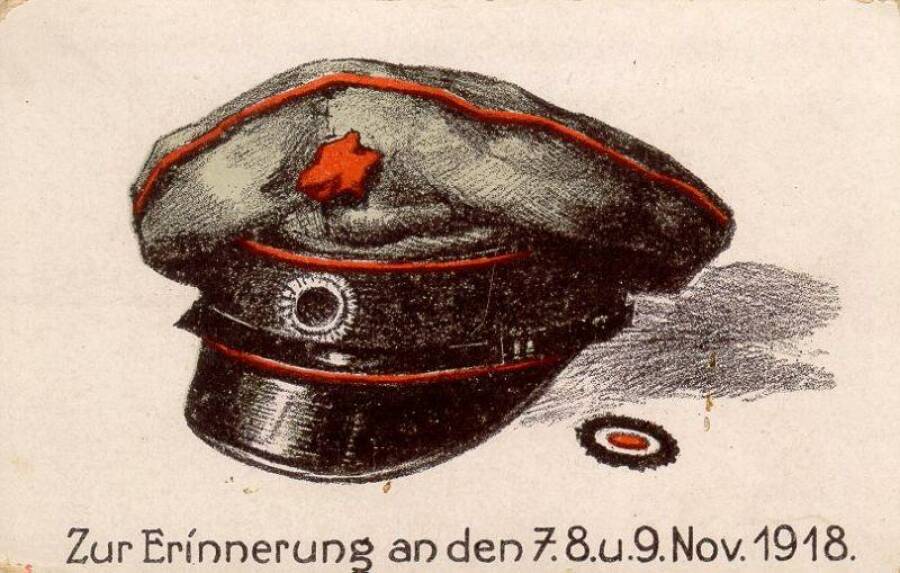 Открытки немецких социал-демократов призывающие офицеров снимать кайзеровские кокарды