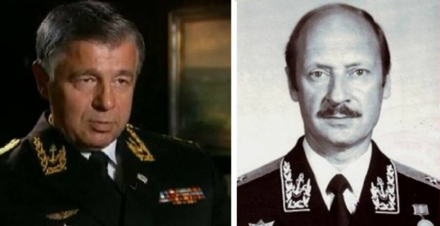 Капитан 1-го ранга Виктор Ярыгин и контр-адмирал Юрий Устименко 