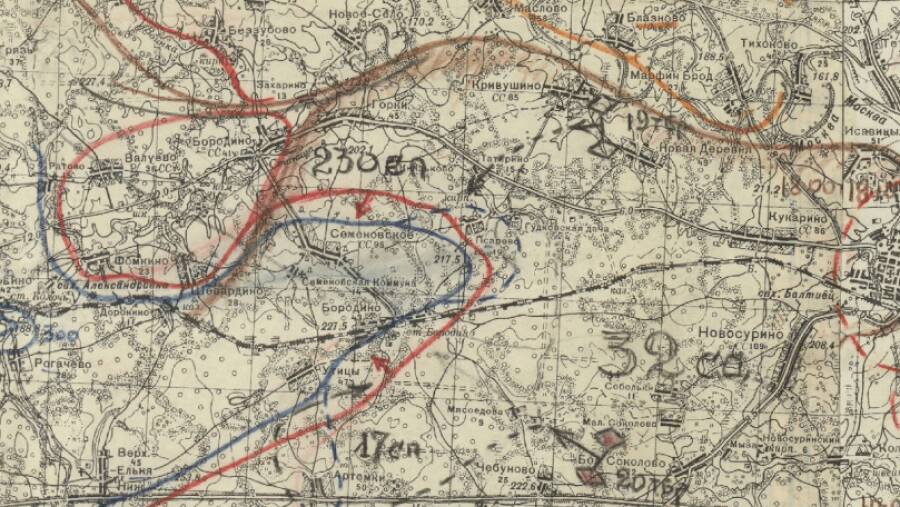 Карта положения войск 5 А на 18 октября Описывает период с 17.09.1941 по 19.10.1941 г.