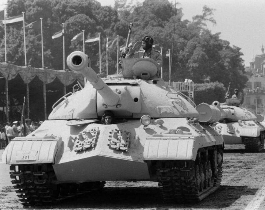Тяжелые танки ИС-3 вооруженных сил Египта на параде, вторая половина 1960-х годов