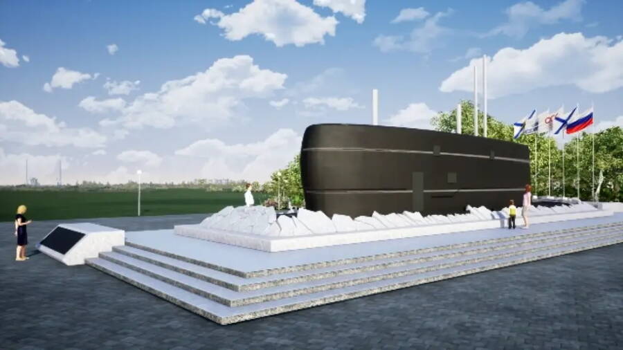Проект мемориала в честь подводной лодки К-162 в Северодвинске