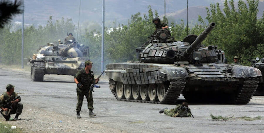 Т-72Б в южной Осетии