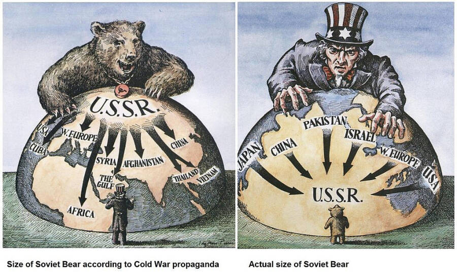Советский медведь в пропаганде СССР - он же на самом деле. 