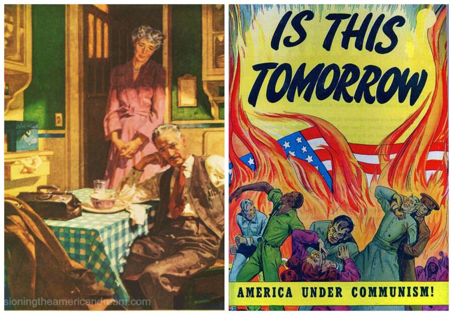 Американский плакат «Что, если завтра придёт коммунизм»