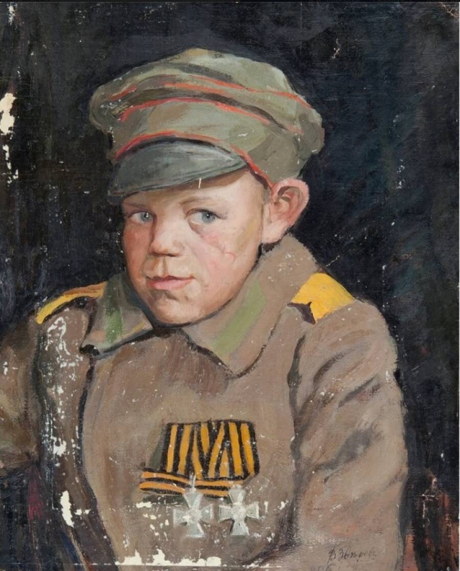 Портрет Алексея Дьячкова, добровольца 98-го пехотного Юрьевского полка. 