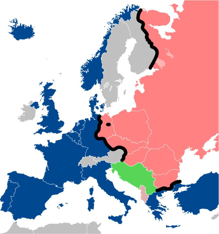 Железный Занавес в Европе.