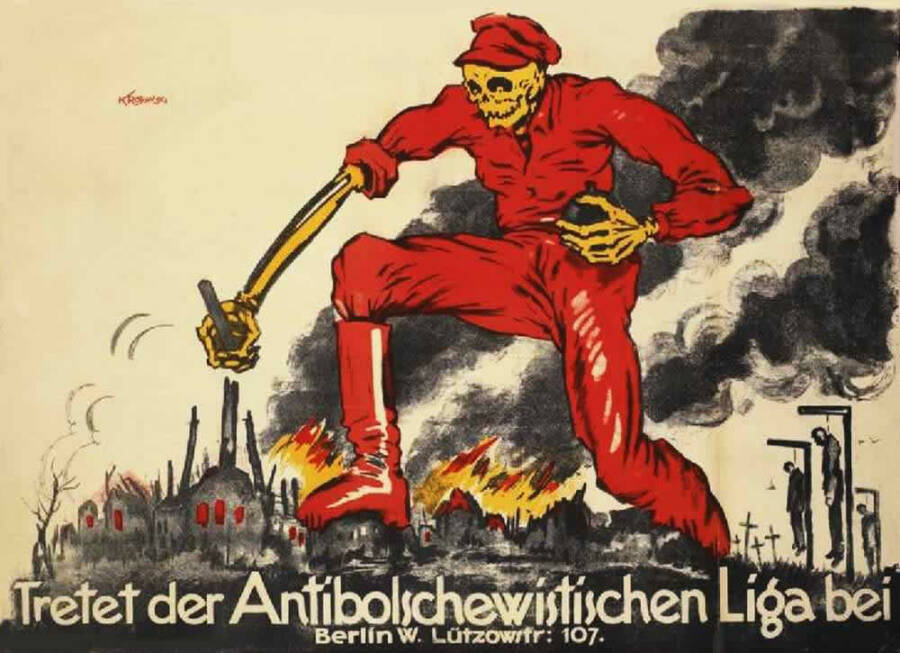 антибольшевистский плакат 20х годов.