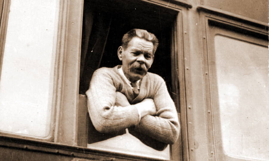 А.М. Горький в поездке по СССР. Фото М.В. Альперта, 1928 год. 