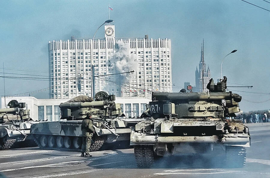 Russia's White House got shelled, 1993.  