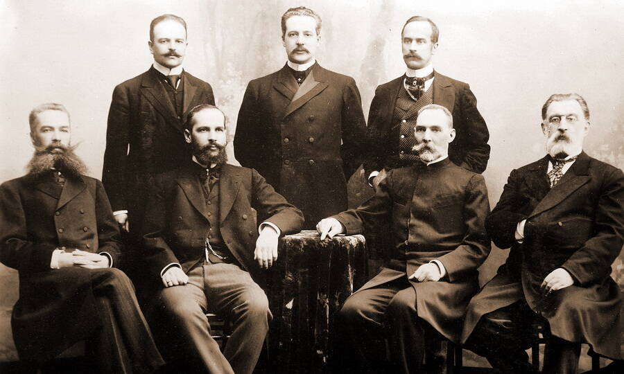 П.А. Столыпин с уездными предводителями дворянства Ковенской губернии, 1901 год.
