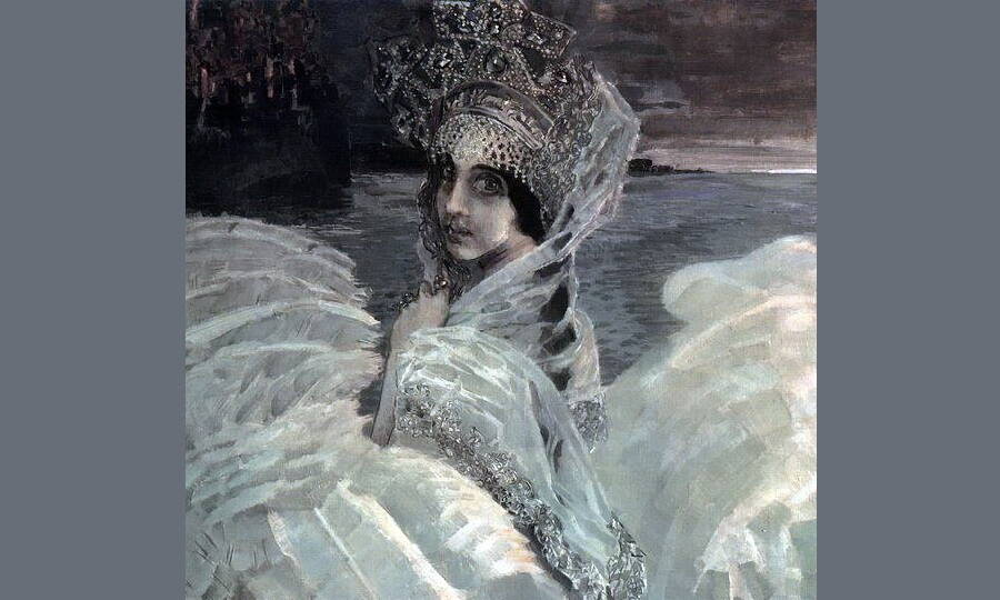 «Царевна-Лебедь». Окончательный вариант одной из самых известных картин М.А. Врубеля, 1900 год (фрагмент). 