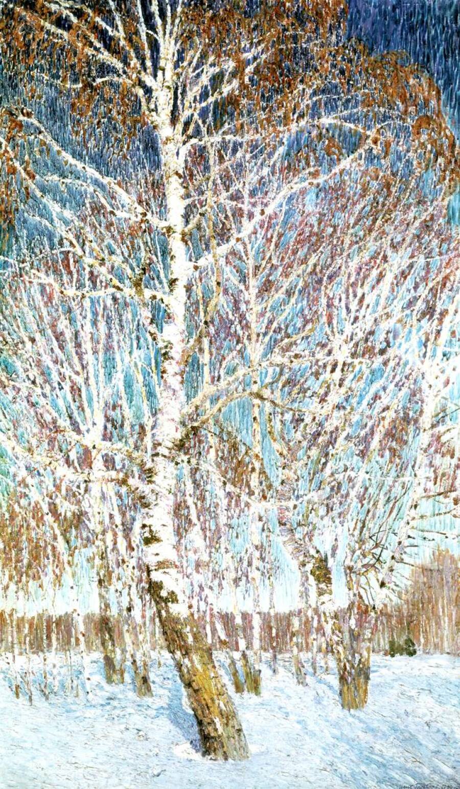 Картина «Февральская лазурь», 1904 год. Государственная Третьяковская галерея.