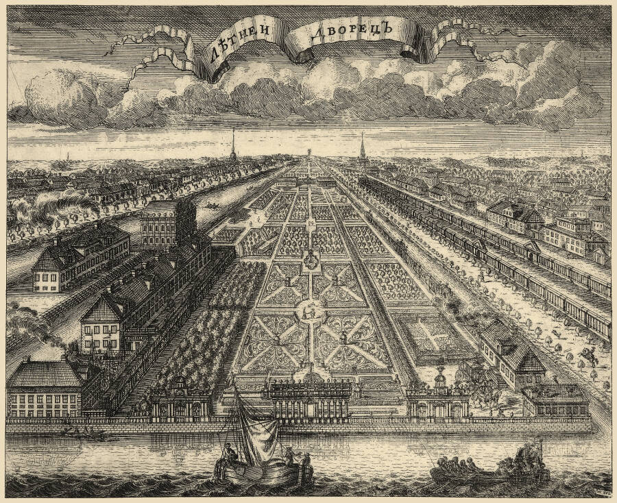 А. Ф. Зубов. Летний дворец Петра I и Летний сад в Санкт-Петербурге, 1716 год