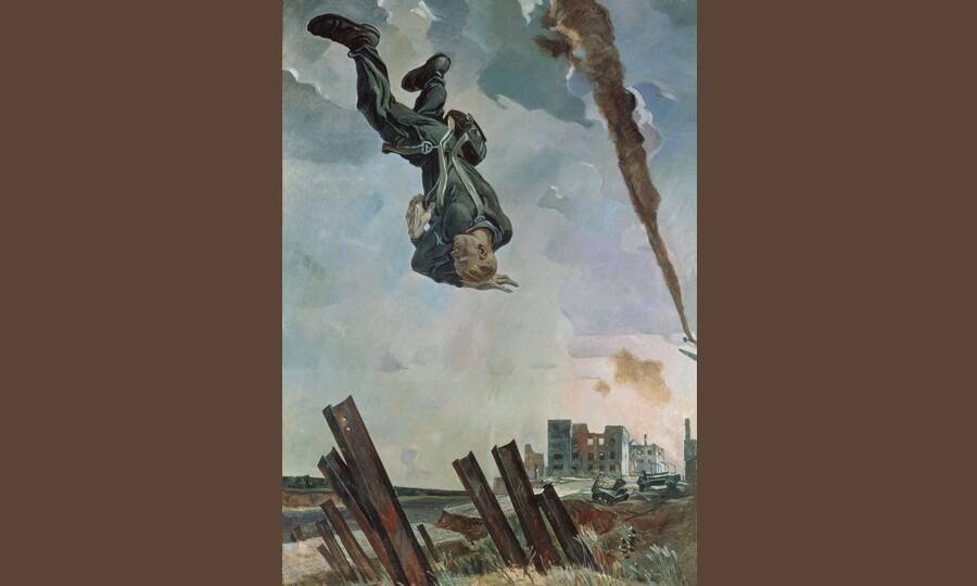 «Сбитый ас». Художник А.А. Дейнека, 1943 год. 