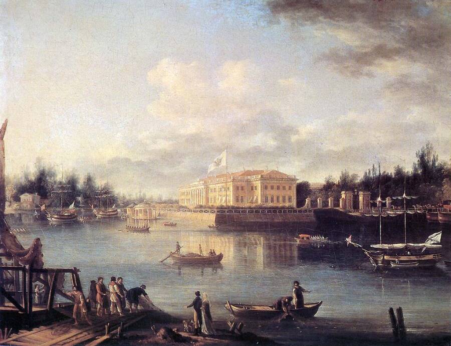 С. Ф. Щедрин. Вид Каменного острова и дворца в Санкт-Петербурге. 1803 год
