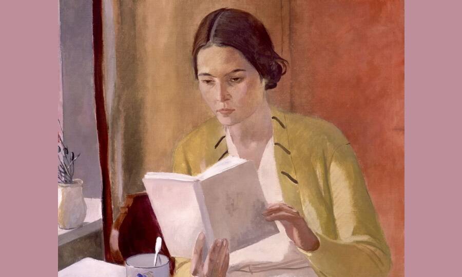  «Портрет девушки с книгой» («Портрет С.И.Л.») (фрагмент). Художник А.А. Дейнека, 1934 год. 